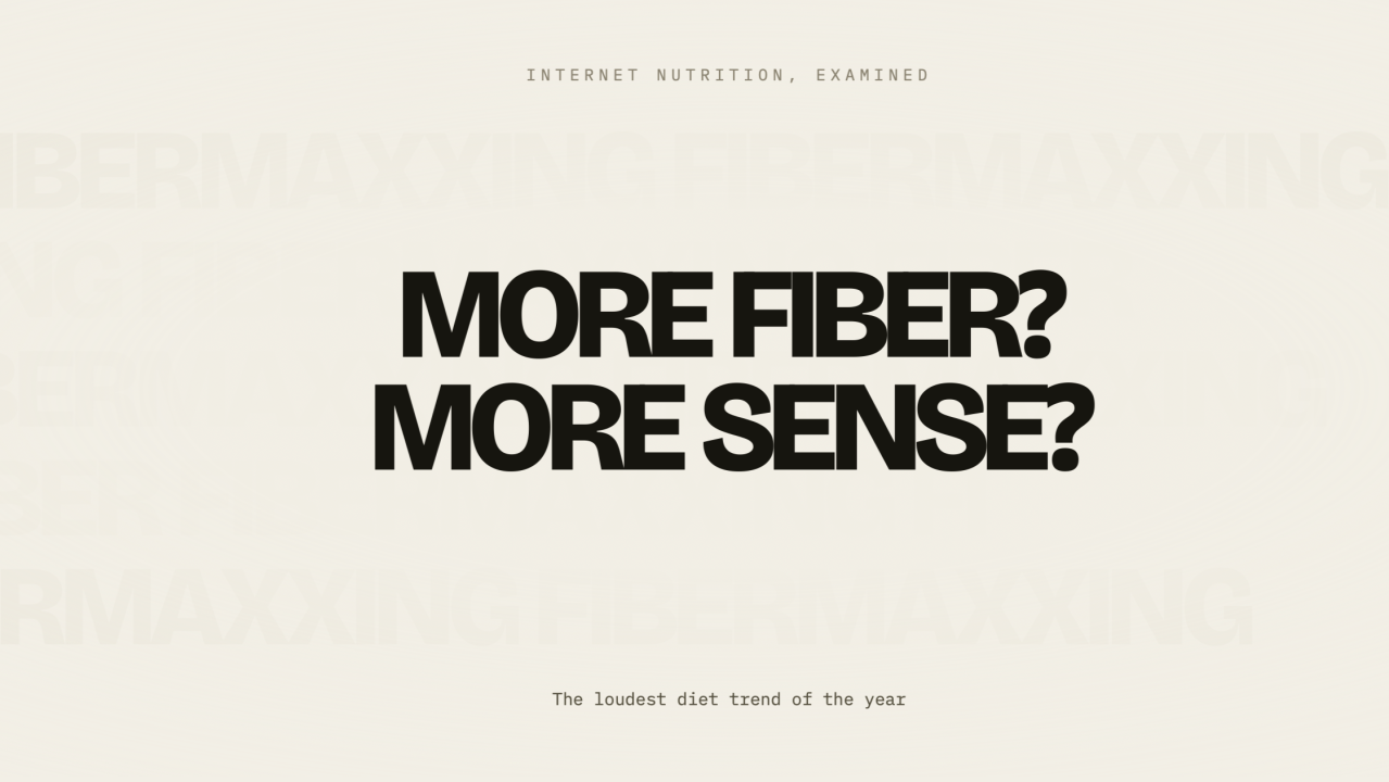 Cover: More fiber? More sense?